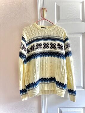 Vintage High Sierra Mens Cable Knit Ski Sweater XL